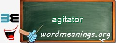 WordMeaning blackboard for agitator